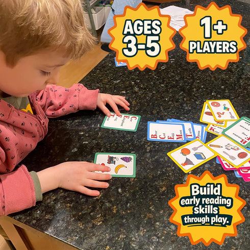 3-5 1-4 Sight Words Matching Game - Montessori-Inspired Early Letters & Reading for Ages & Players - Preschool