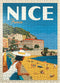 MyPuzzle France Vintage Poster, Nice, Premium 500 Piece Jigsaw Puzzle for Adults
