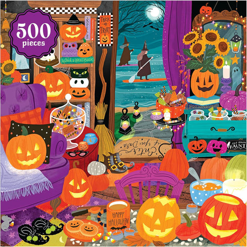 500 RoseArt - Witching Hour - Piece Halloween Jigsaw Puzzle - Spooky Seasonal Fun for Adults