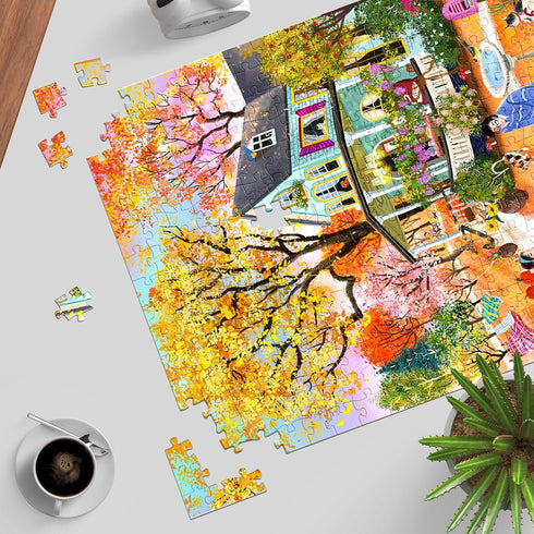 500 Puzzles for Adults Pieces, Jigsaw Puzzle for Adults, Fun Challenging Family Puzzle -Warm Fall Sun Puzzles