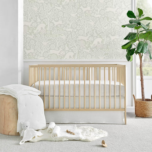 Set 100% Levtex Baby - Cloud Muslin Sheet Crib Fitted Sheet - Fits Standard Crib and Toddler Mattress - Solid - White