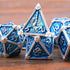 AUSTOR 7-Die Metal DND Dice Set: Polyhedral Dice for Dungeons and Dragons, Pathfinder, Warhammer, MTG