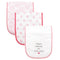 Luvable Friends Unisex Baby Cotton Burp Cloths with Fiber Filling, Girl Thank Heaven, One Size by Luvable Friends