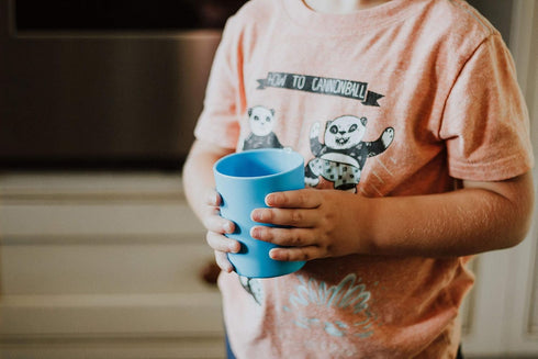 EZCUP Magnetic Fridge Cups for Kids - USA Made Open Top Toddler Cups for Independent Drinkers