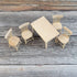 AUEAR 5 Pack Miniature Dining Table Chair Wooden Furniture Accessories Set