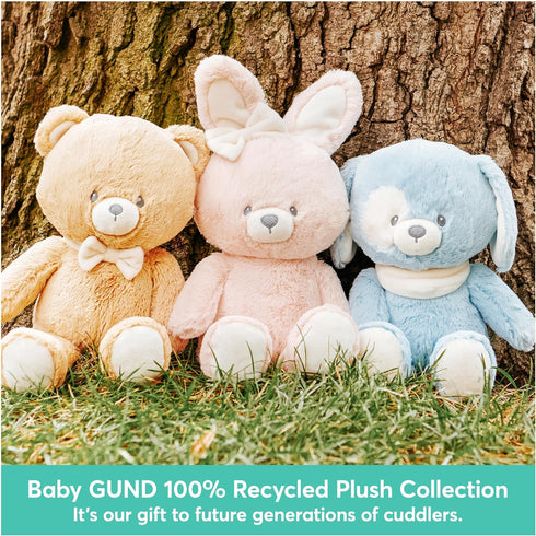 GUND Baby Sustainable Puppy Plush, 13” Stuffed Animal Made from Recycled Materials, Blue/Cream