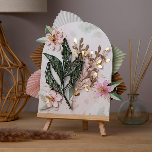 Craft Crush DIY String Art Craft Kit - Floral Interior Design Activity for Teens & Adults, Complete Kit with Embroidery