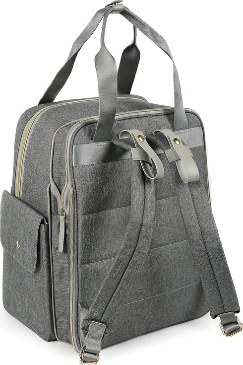 Dabney Lee Backpack Baby Harbour Expansion Diaper Bag, Grey