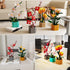 BRICK HAMBURG 4 Set, Flower Bouquet Building Blocks Artificial Flowers Toys Botanical Collection DIY Unique Home&Office