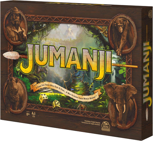 Jumanji The Game - Classic Scary Adventure Family Board Game for Ages 8 & Up