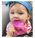 Nuby Reversible 100% Natural Cotton Muslin Teething Bib, 3 Piece Set, Pink, Aqua, Purple, Flower, Butterfly, Stripes