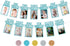 PartyHooman 1st Birthday Photo Banner for Baby, Monthly Milestones Garland for Boys, Pre-strung with Frame (Blue)