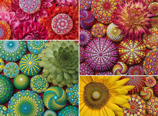 Ravensburger Color Your World Series Mandala Blooms 500 Piece Jigsaw Puzzle for Adults, Made in Germany