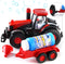 Prextex Bump & Go Bubble Blowing Farm Tractor Toy Truck with Lights and Sounds - Kids Tractor Toys for 2 to 3+ Years