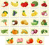 48 Food Matching Puzzles - Pre-Primer in 2 Pieces, Perfect for Preschool Learning (24 Blocks Double Sided)