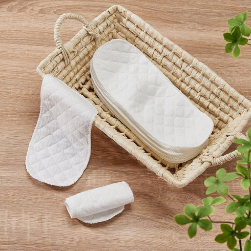 LXXIASHI 10PCS 30x11cm 11.81x4.33in) Three-Layers Cotton Diaper Reusable Solid Casual Infant Baby Cloth Diaper Covers