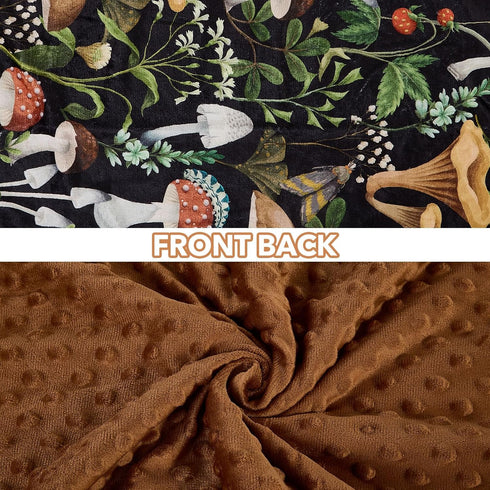 26.5 40 Mushroom Baby Blanket for Boys Girls Soft Fleece Minky Blanket with Dotted Backing Double Layer Newborn Toddler