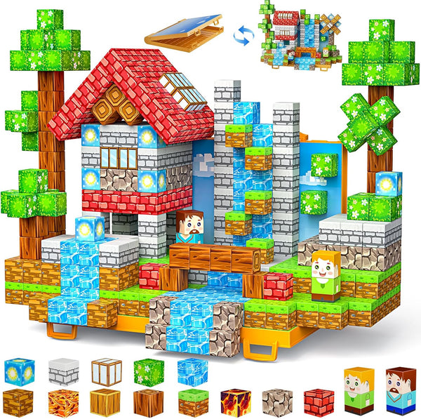 Wxlbr Magnetic Blocks, Magnetic Building Blocks,STEM Constructions Magnet Blocks for Kids, Boys and