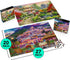 2-Pack of 1000-Piece Jigsaw Puzzles, Amalfi Coast & Japan Garden, Exclusive for Adults and Kids Ages 8+.