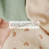 100% MairMore Muslin Nursing Covers for Breastfeeding, Privacy Breast Feeding Cover with Arch Neckline for Mom