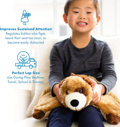 Harkla Weighted Stuffed Animal for Kids - 5lb Weighted Lap Animal, Soft and Cuddly Lap Pad for Comfort