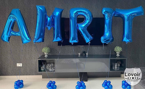 Lovoir 40 Inch Large Blue Letter J Balloons, Jumbo Mylar Foil Helium Balloon for Birthday Party Decorations