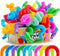 JOYIN 9 Pack Pop Tubes Sensory Toys, Fidget Tubes Party Favors in 9 Colors, Connectable and Extendable for Stress Relief