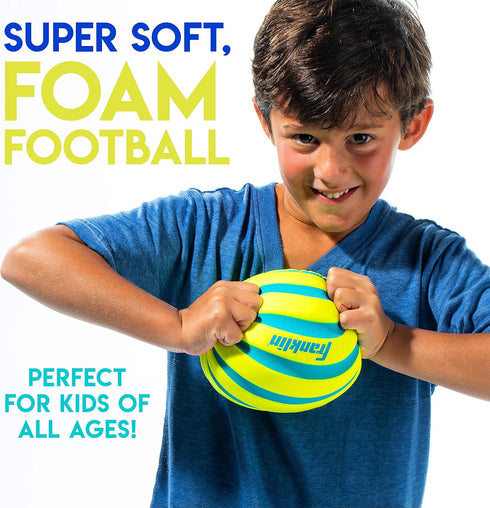 Franklin Sports Kids Foam Football, Mini Soft Youth Football for Indoor and Outdoor Play, 9" Mini Foam Ball