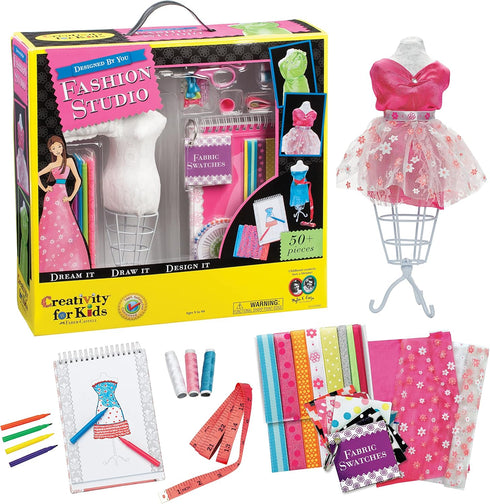Creativity for Kids Designed by You Fashion Studio - DIY Fashion Designer Kit for Girls, Craft Kit for Ages 9-12+