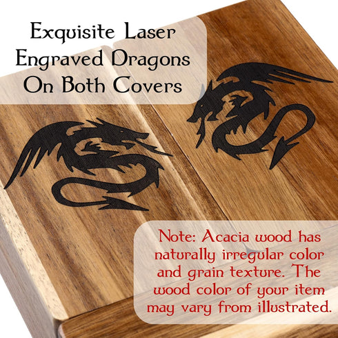 Wooden Magnetic Dice Tower with Dice Tray for Dungeons and Dragons - Portable Dice Roller Tower for Tabletop RPG Games