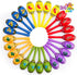 JOYIN 24 Mini Wooden Fiesta Maracas, 6 Designs Noisemaker for Mexican Fiesta, Birthday Parties, Luau Party Favors