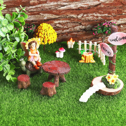 36 6 6 Inches Elcoho Pieces Fake Grass for Crafts Fairy Garden x Artificial Garden Grass for Miniature Ornament