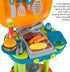 BBQ Grill Toy Set - Interactive Play Kitchen Set with Lights, Sounds, Wheels, Toy Food, and Cooking Accessories