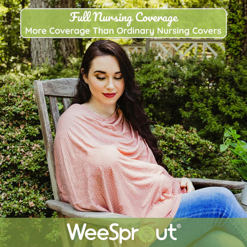 WeeSprout Nursing Cover for Breastfeeding, Soft & Breathable Poncho, Machine Washable Nursing Cover Up