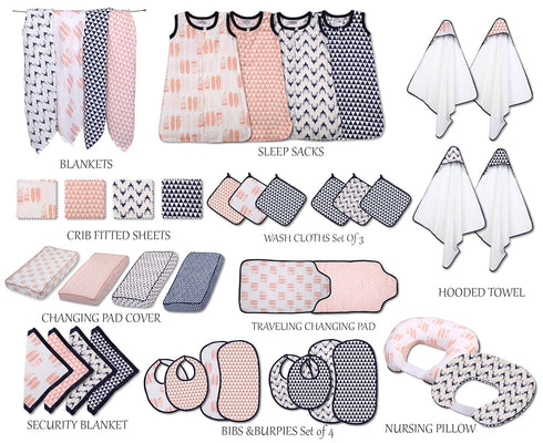 Navy Tribal/Aztec Quilted Changing Pad Cover