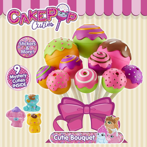 Basic Fun CakePop Cuties, CakePop Bouquet, Squishies, Includes 25 Surprises!