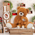 MorisMos 39 Inch Giant Teddy Bear Stuffed Animals, Soft Big Mommy and Baby Plush for Boys