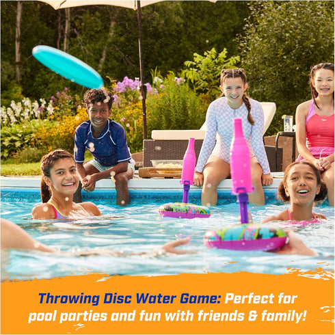 SwimWays Hydro Bottle Splash, Pool Toys for Kids and Adults, Throwing Disc Swimming Pool Game for Ages 5 & Up