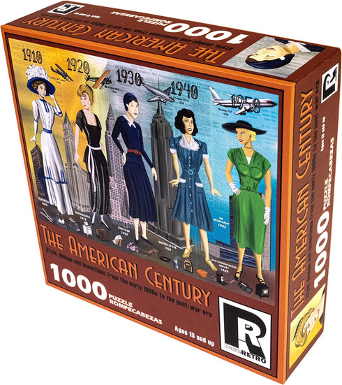1000 Piece Jigsaw Puzzle for Adults and Families - The American Century - Design and Inventions from the 1900s