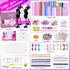 MINIFUN 1500+ Pcs Fashion Designer Kit for Girls, Sewing Kit with 7 Mannequins, DIY Arts and Crafts for Kids
