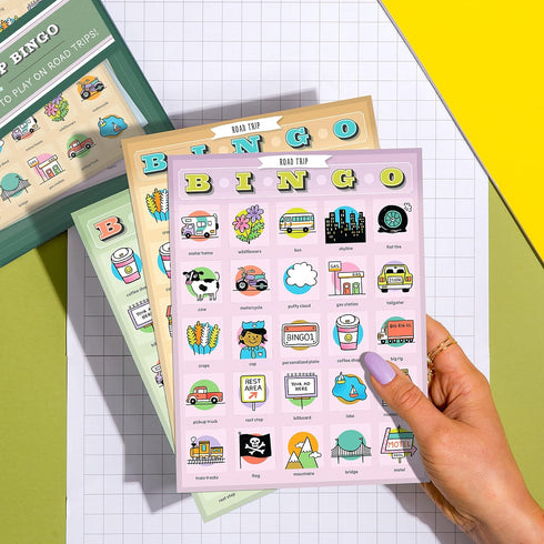 Knock Knock Roadtrip Bingo, 12 Reusable Cards for Fun Road Trips
