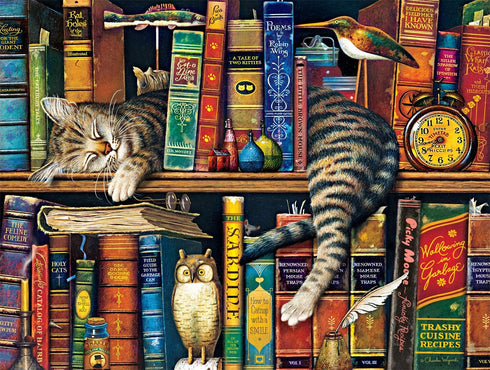 Buffalo Games - 750 Piece Jigsaw Puzzle - Charles Wysocki - Frederick the Literate, Multicolor, 24"L x 18"W