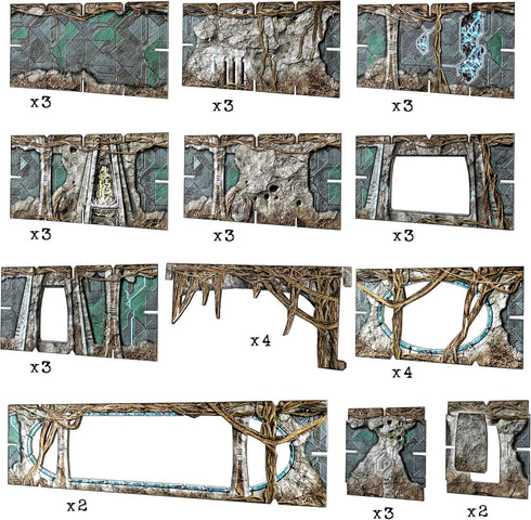 Modular Tabletop 3D Gaming Sci-Fi Terrain - Perfect for 28mm-35mm Miniatures - No Painting Required