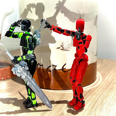 2 Packs T13 Action Figure Set: Dummy 13 3D Printed Action Figure Toy Gifts for Kids, Mechanical Doll for Boys Girls