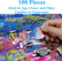 Think2Master 100 Pieces Colorful Ocean Life Jigsaw Puzzle for Kids, Families & School, Size: 23.4” x 16.5”