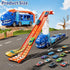 GYYCKTD 3 4 5 6 7 8 Playset 12 2-Tier 3-5 4-8 Race Track Truck Toys for Years Old Boys, Carrier Vehicle with Die-Cast