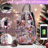 Backpack Backpack Floral Diaper Bag with Coin Bag USB Charging Port Stroller Straps and Insulated Pocket,Travel Nappy