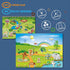 (51 Magnetic Portable Playboard Cute Zoo Ainimal Magnets Create Scene for Learning Travel Toy Pcs)