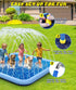 127"- 90.5" Summer 3 EPN Splash Pad, Size Extra Large Sprinkler Play Mat for Dogs & Kids, Thicker Wading Pool Outdoor