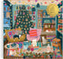 Galison 500 Piece Season's Reading Jigsaw Puzzle - Cozy Christmas Bookshop Scene with Gold Foil Accents